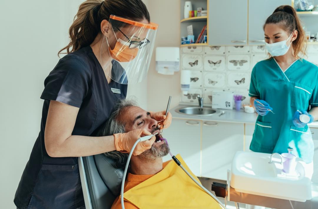 Dental team providing patient care